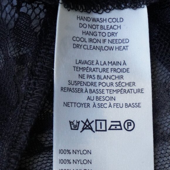 Free People Bella Lace Top – Black Sheer Lace, Size Small - Picture 5 of 11